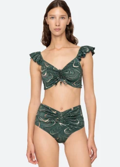 Swimwear>Sea New York Amara Bikini Top Green