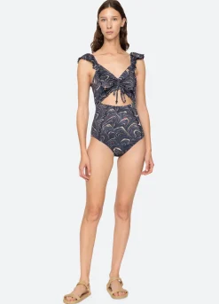 Swimwear>Sea New York Amara Cutout One Piece Navy