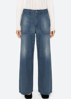 Bottoms>Sea New York Amari Jeans Blue