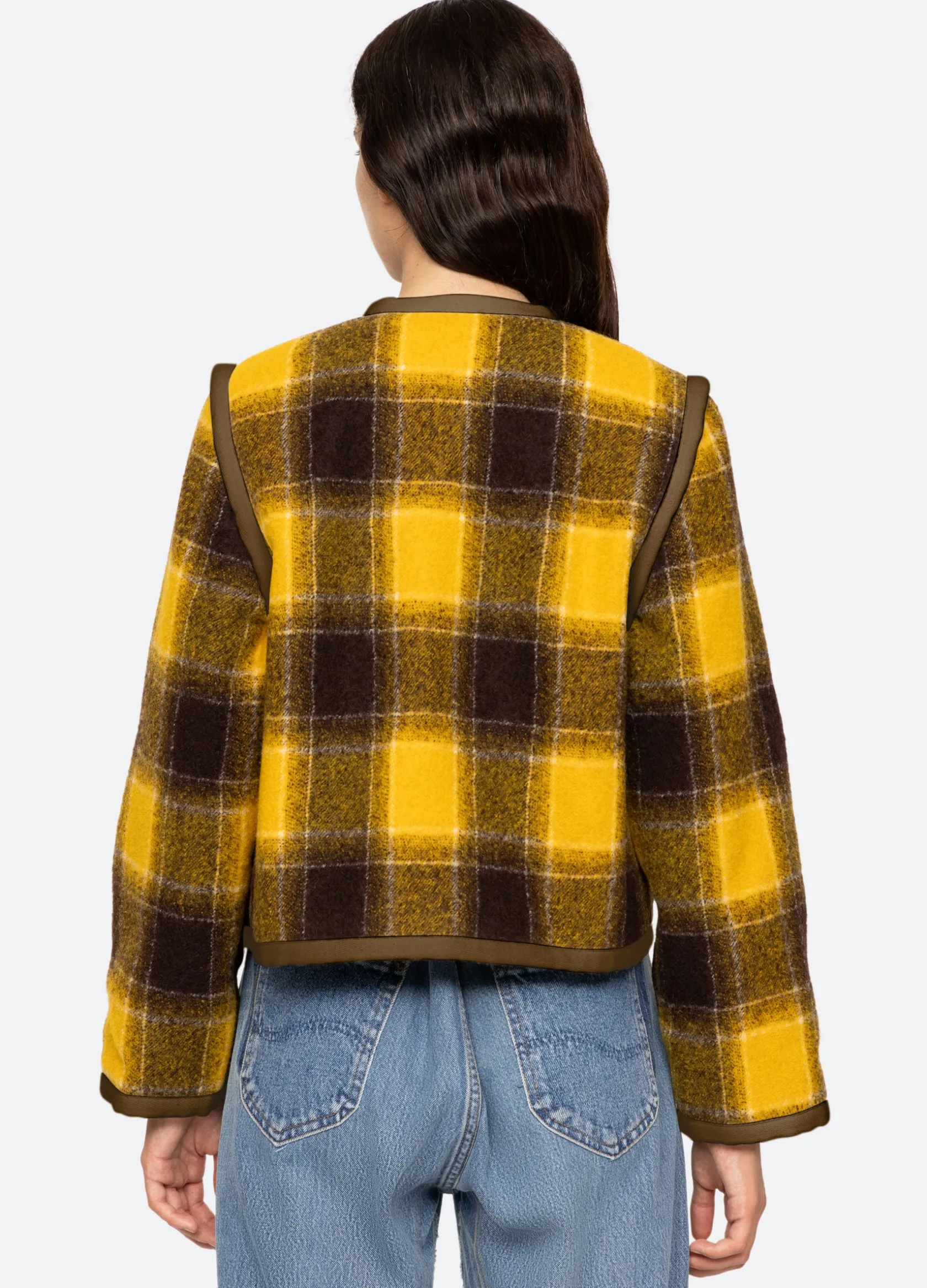 Outerwear>Sea New York Amber Tie Front Jacket Yellow