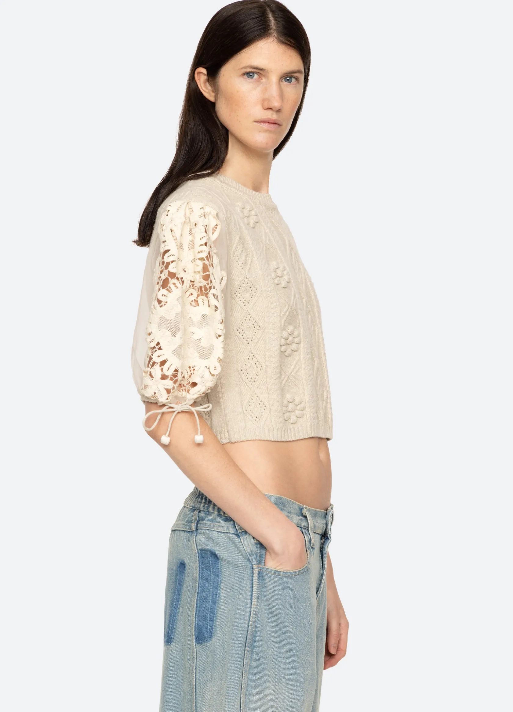 Sweaters|Tops>Sea New York Bente Sweater Cream