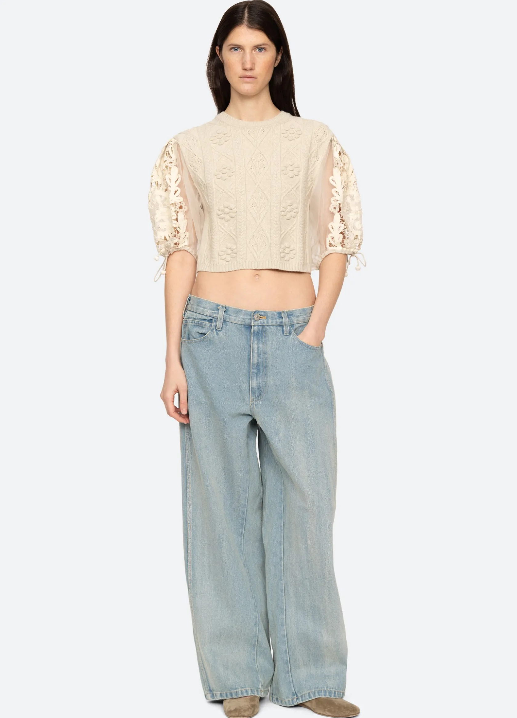 Sweaters|Tops>Sea New York Bente Sweater Cream