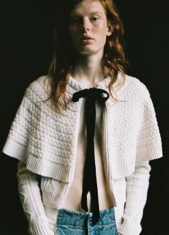 Sweaters|Tops>Sea New York Caleb Cardigan Ivory