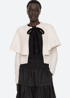 Sweaters|Tops>Sea New York Caleb Cardigan Ivory