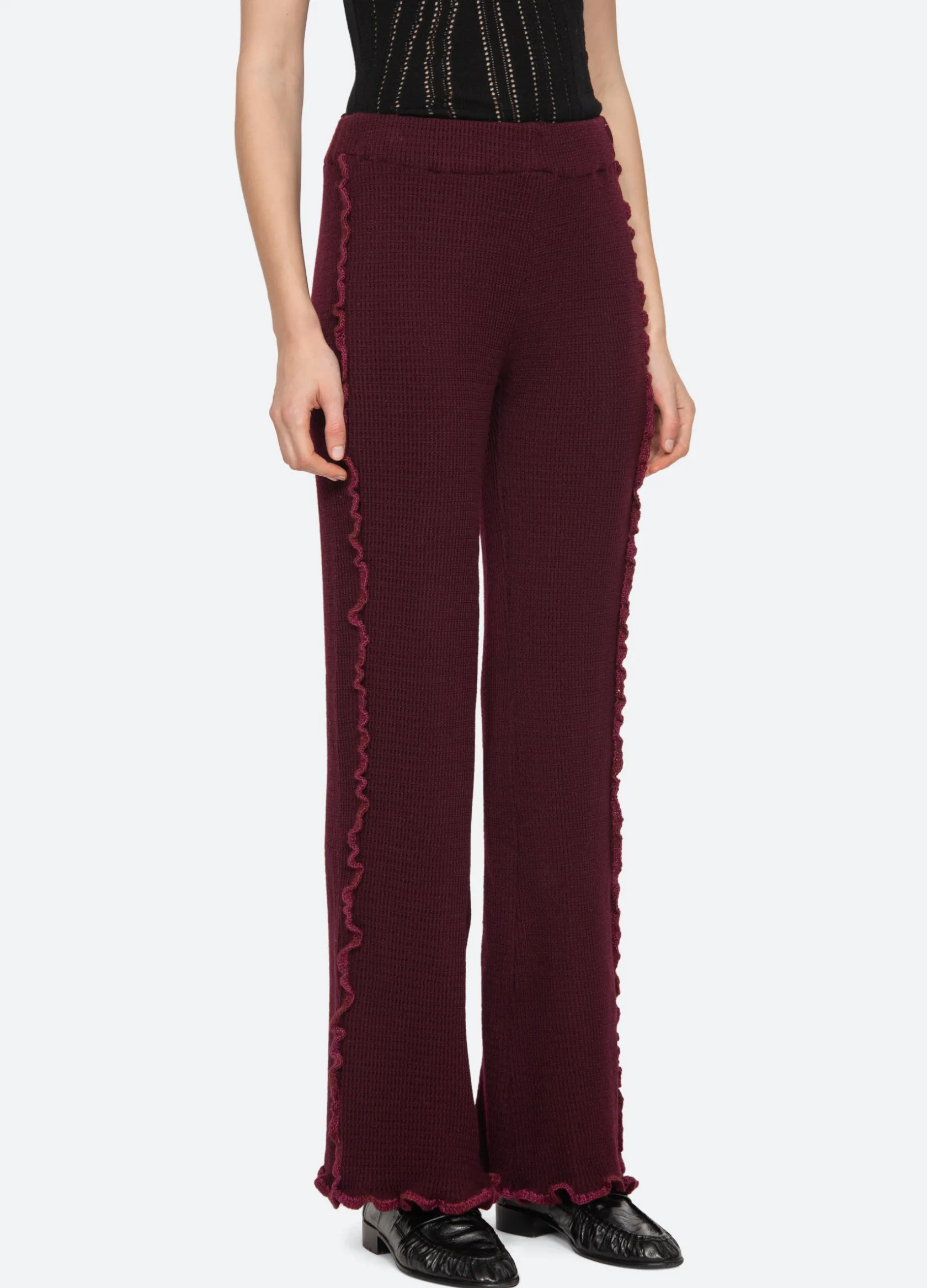 Bottoms>Sea New York Clare Pants Burgundy