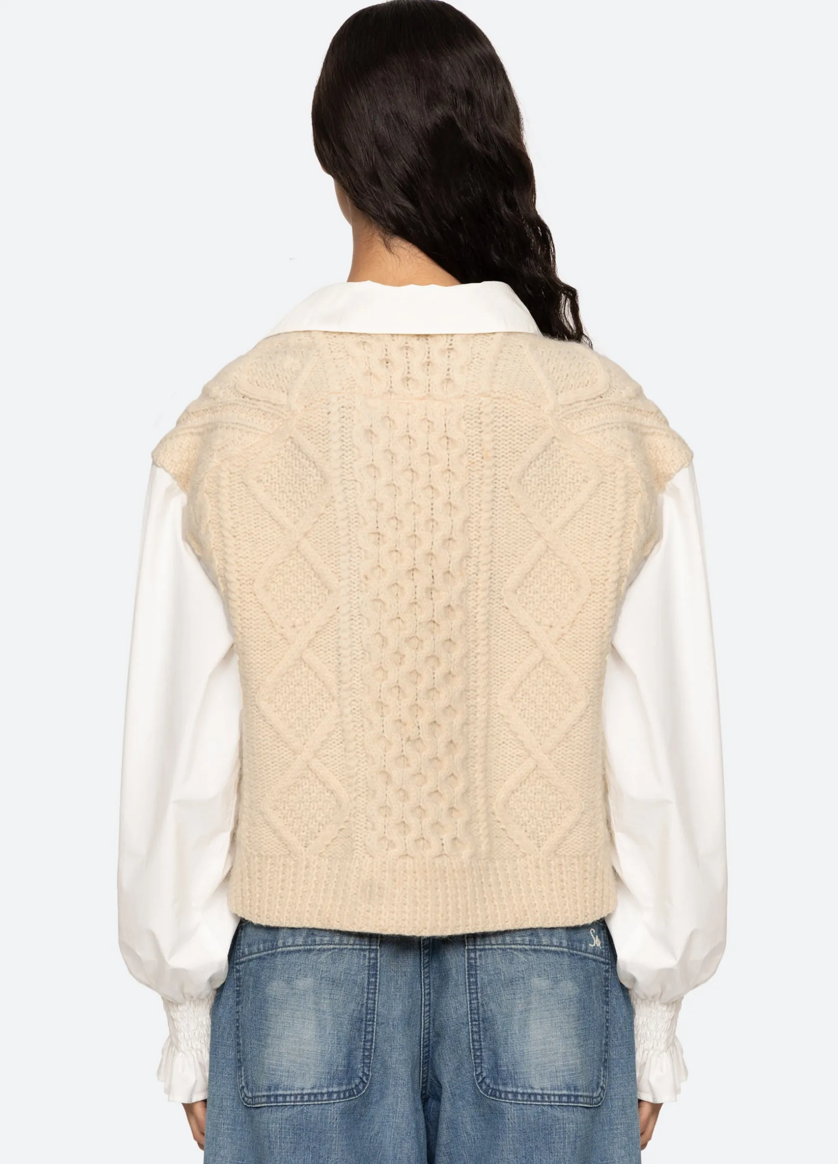 Sweaters|Tops>Sea New York Devana L/S Sweater Cream