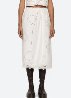 Bottoms>Sea New York Edith Skirt White