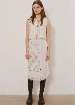 Bottoms>Sea New York Edith Skirt White