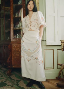 Bottoms>Sea New York Edwina Skirt White