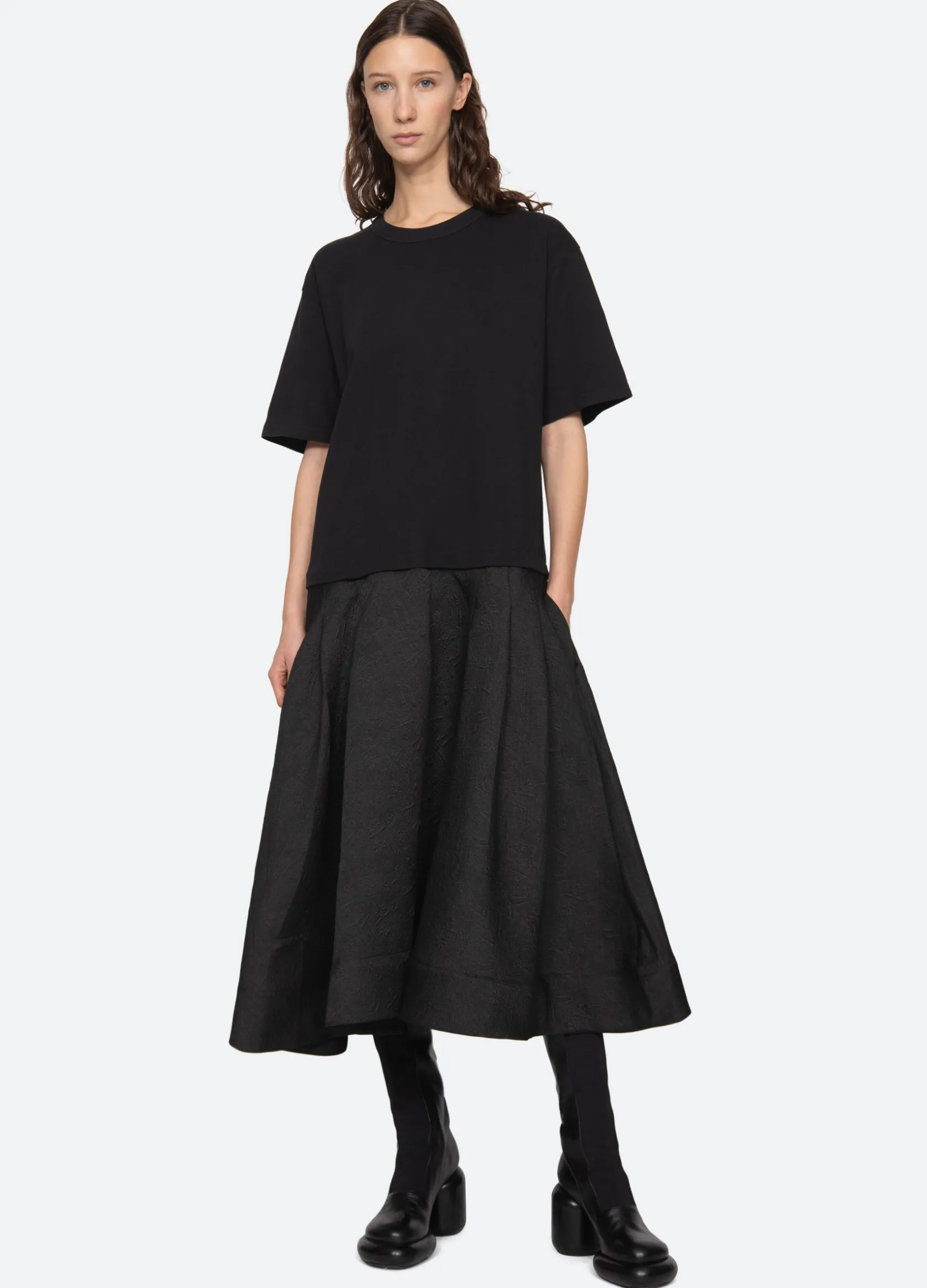 Dresses>Sea New York Elegi T-Shirt Dress Black