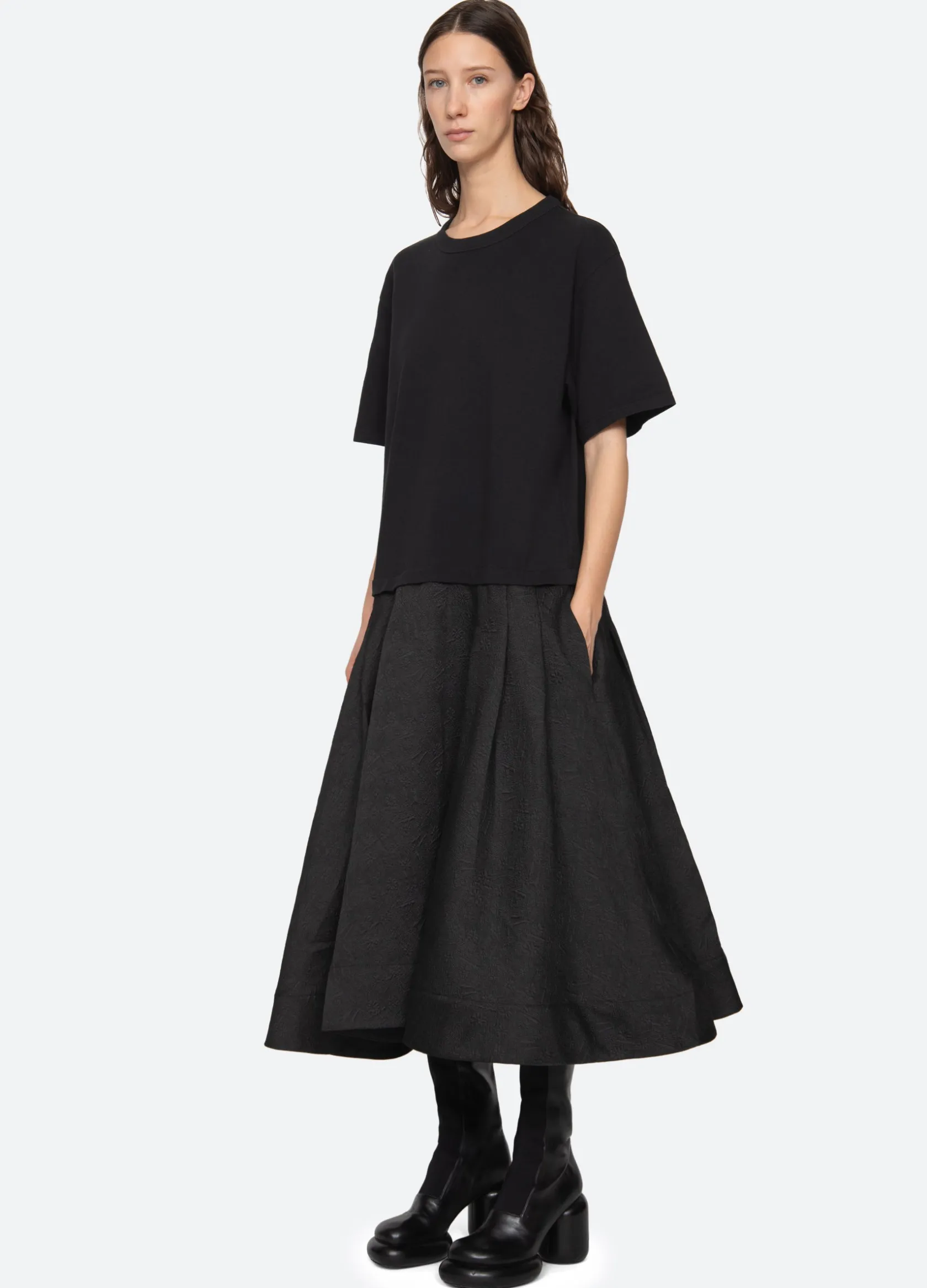 Dresses>Sea New York Elegi T-Shirt Dress Black