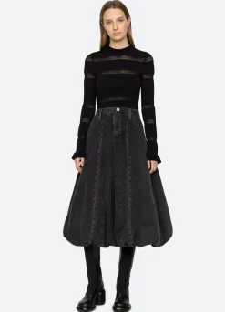 Bottoms>Sea New York Elle Bubble Skirt Black