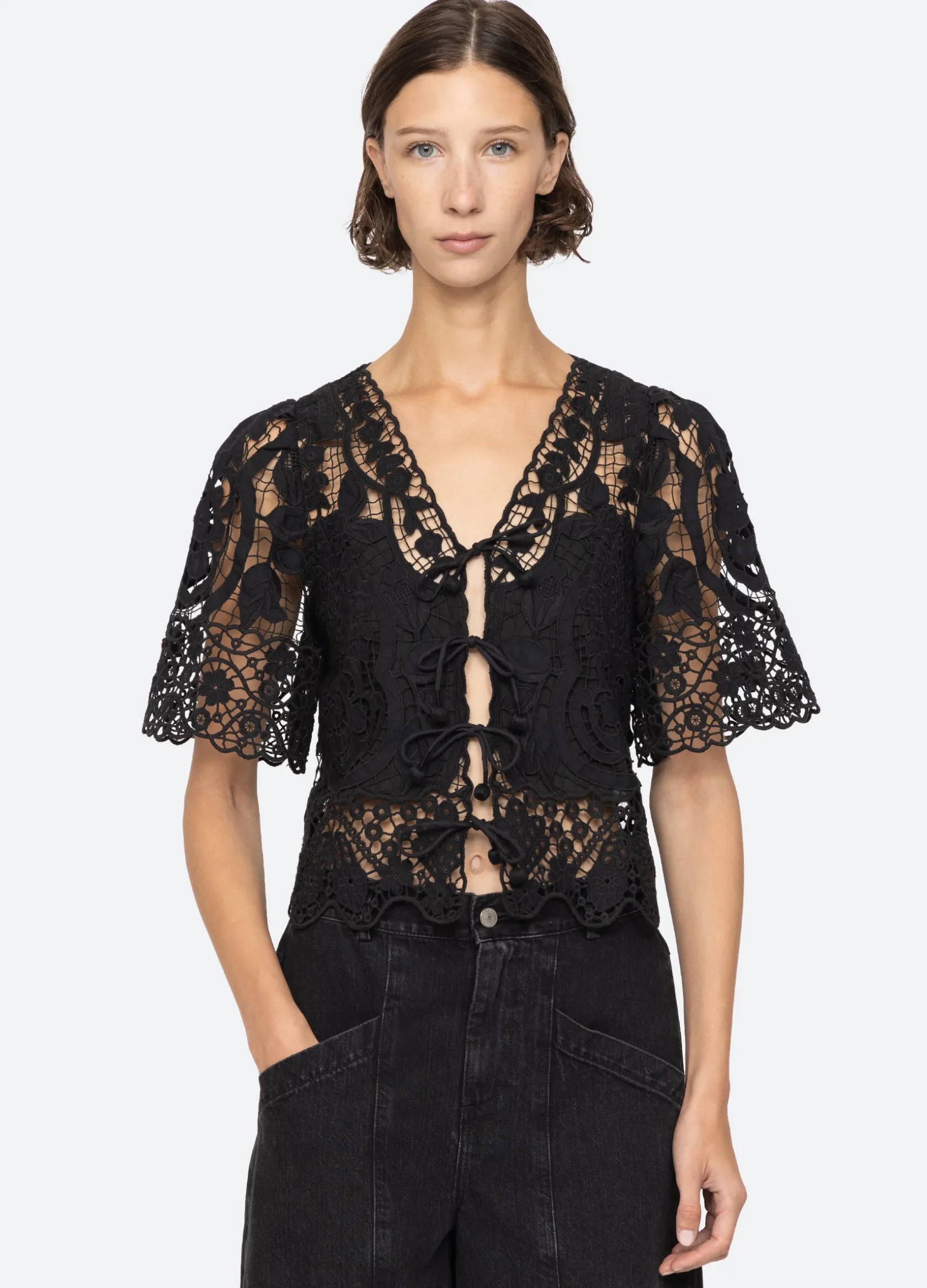 Tops>Sea New York Gianna Tie Top
