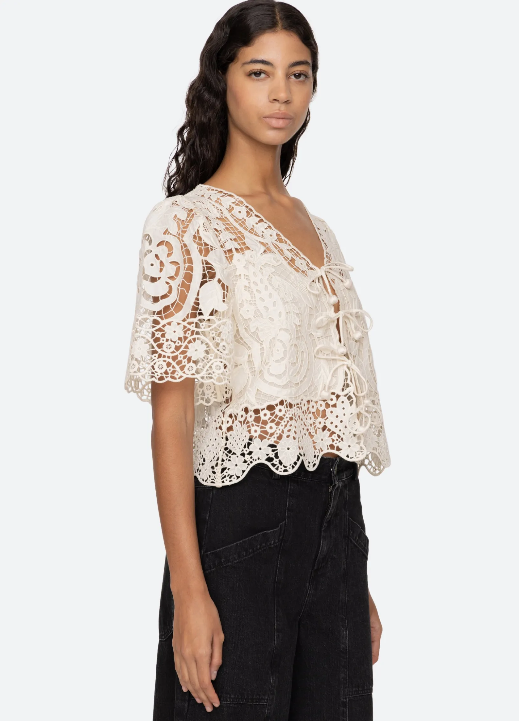 Tops>Sea New York Gianna Tie Top