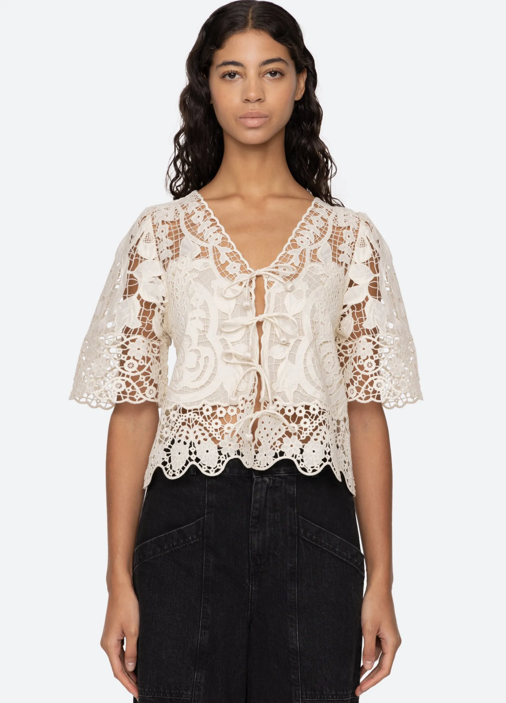 Tops>Sea New York Gianna Tie Top