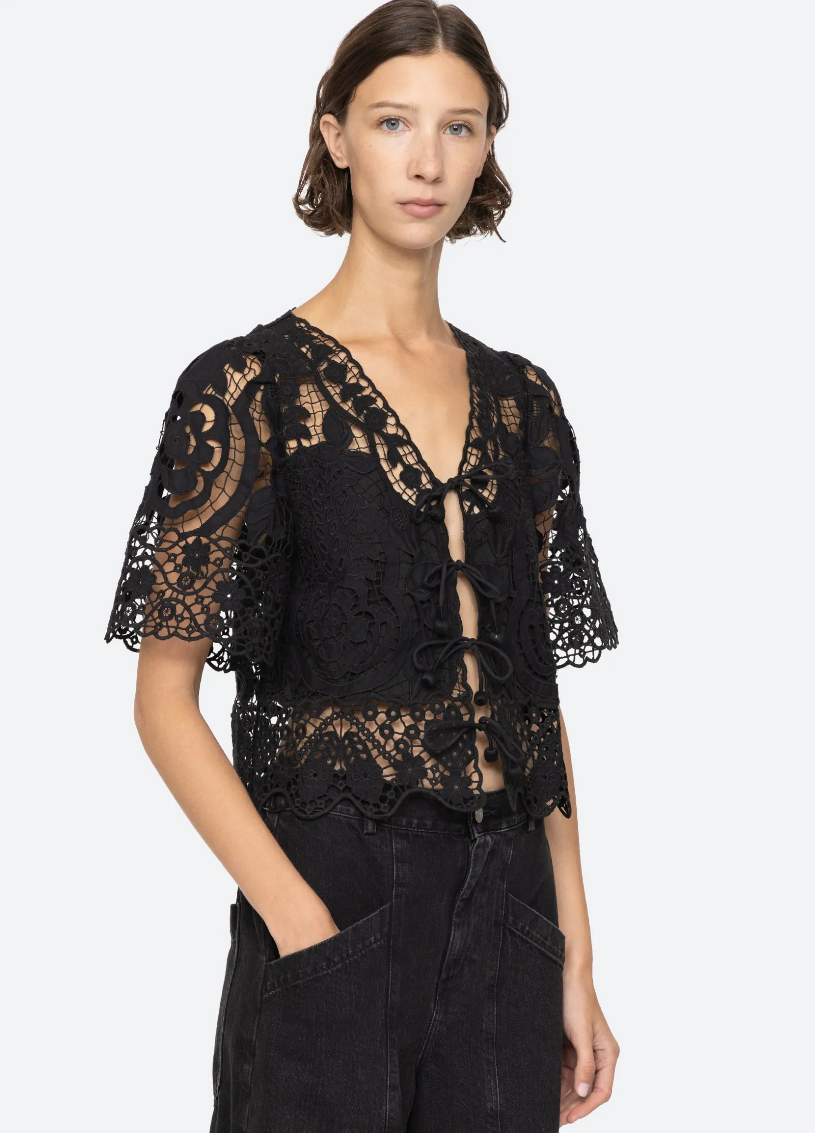 Tops>Sea New York Gianna Tie Top
