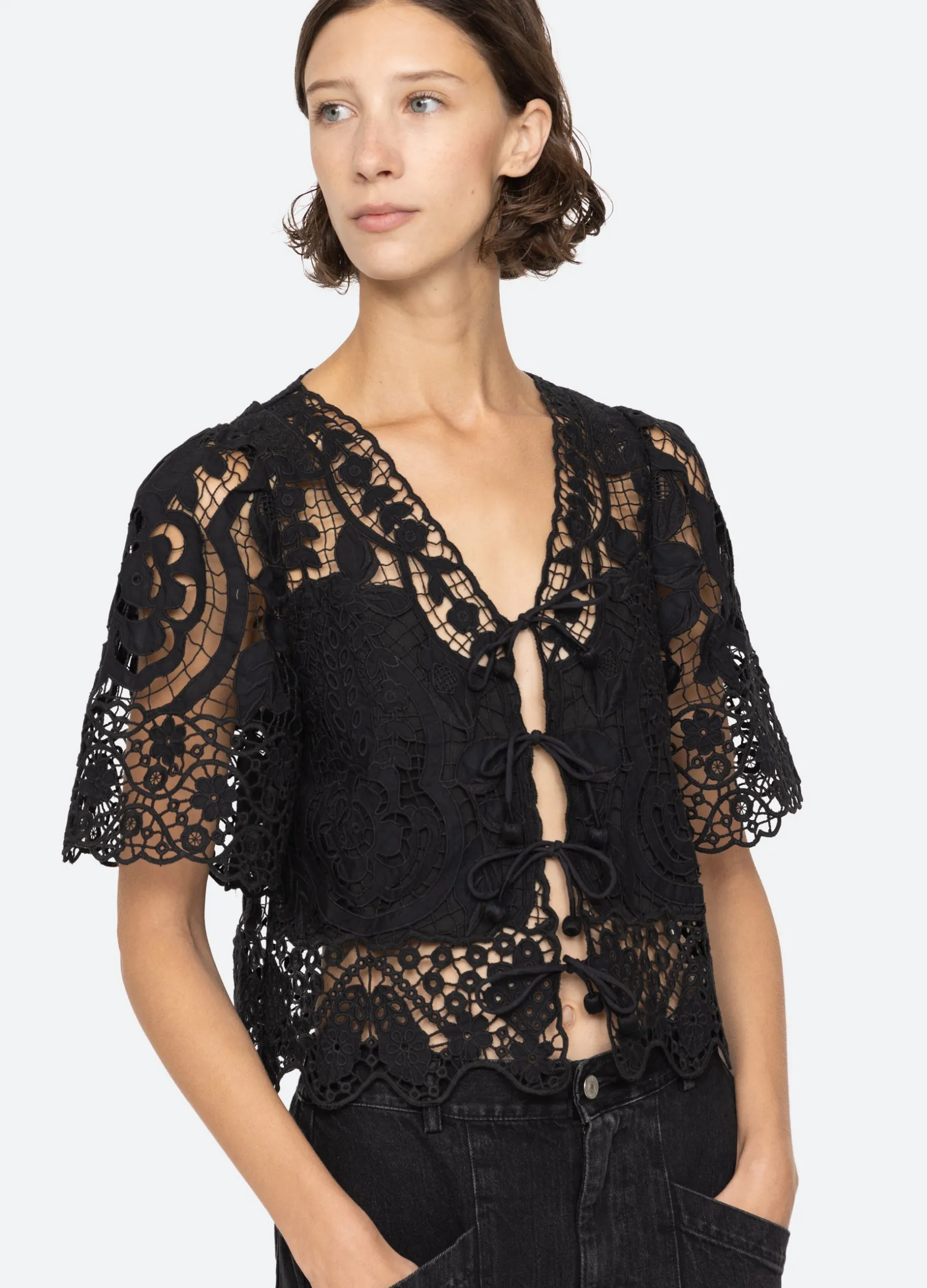 Tops>Sea New York Gianna Tie Top
