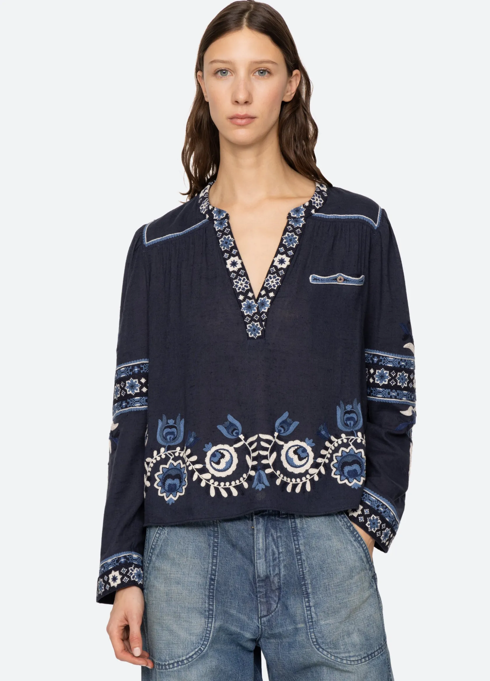 Tops>Sea New York Inga L/S Top Navy