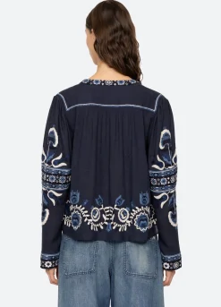 Tops>Sea New York Inga L/S Top Navy