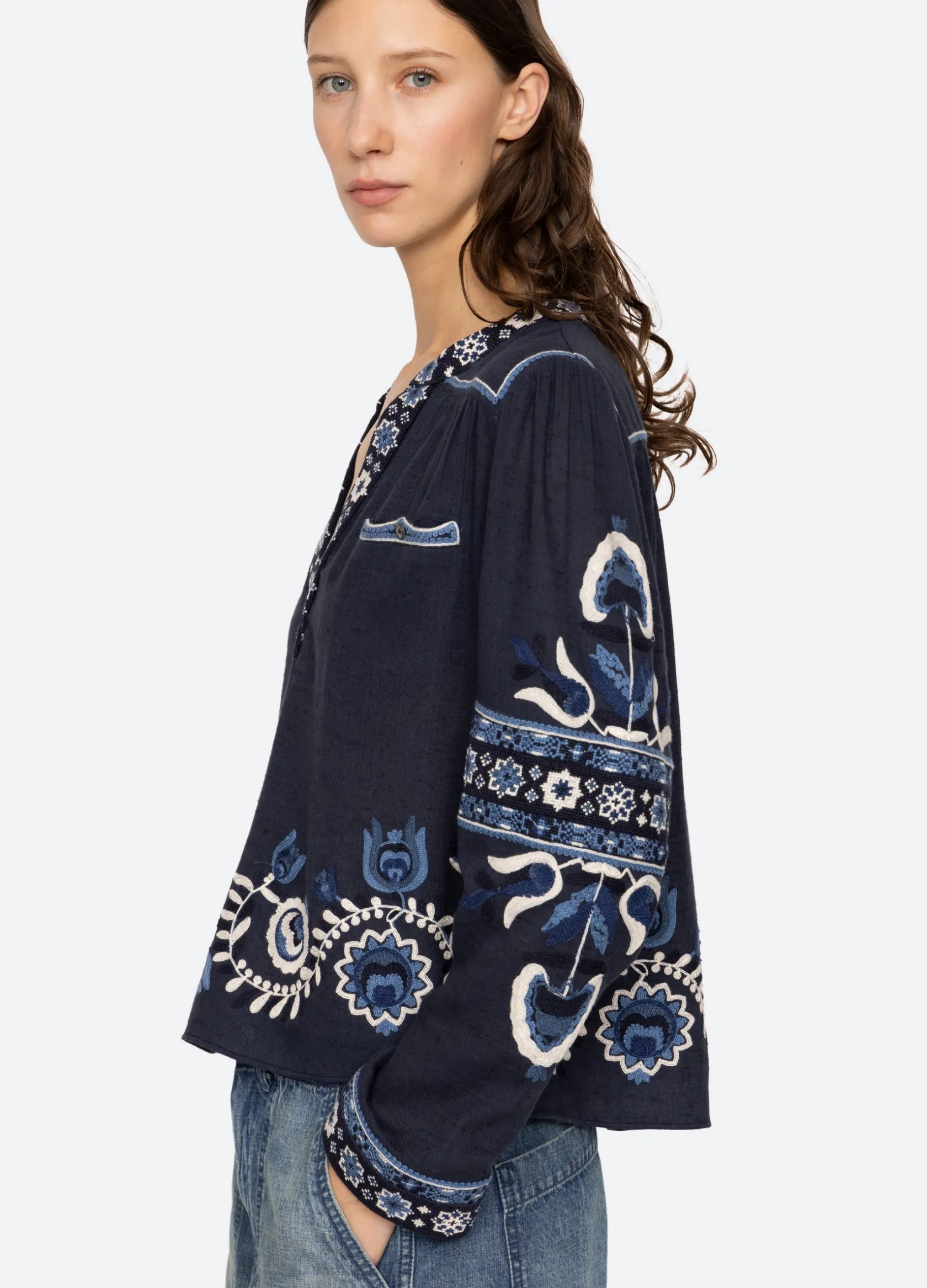 Tops>Sea New York Inga L/S Top Navy