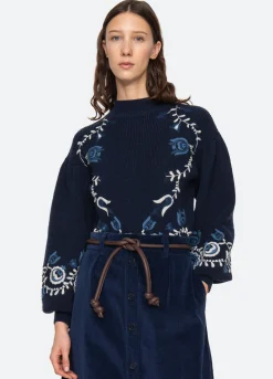 Sweaters|Tops>Sea New York Inga Sweater Navy