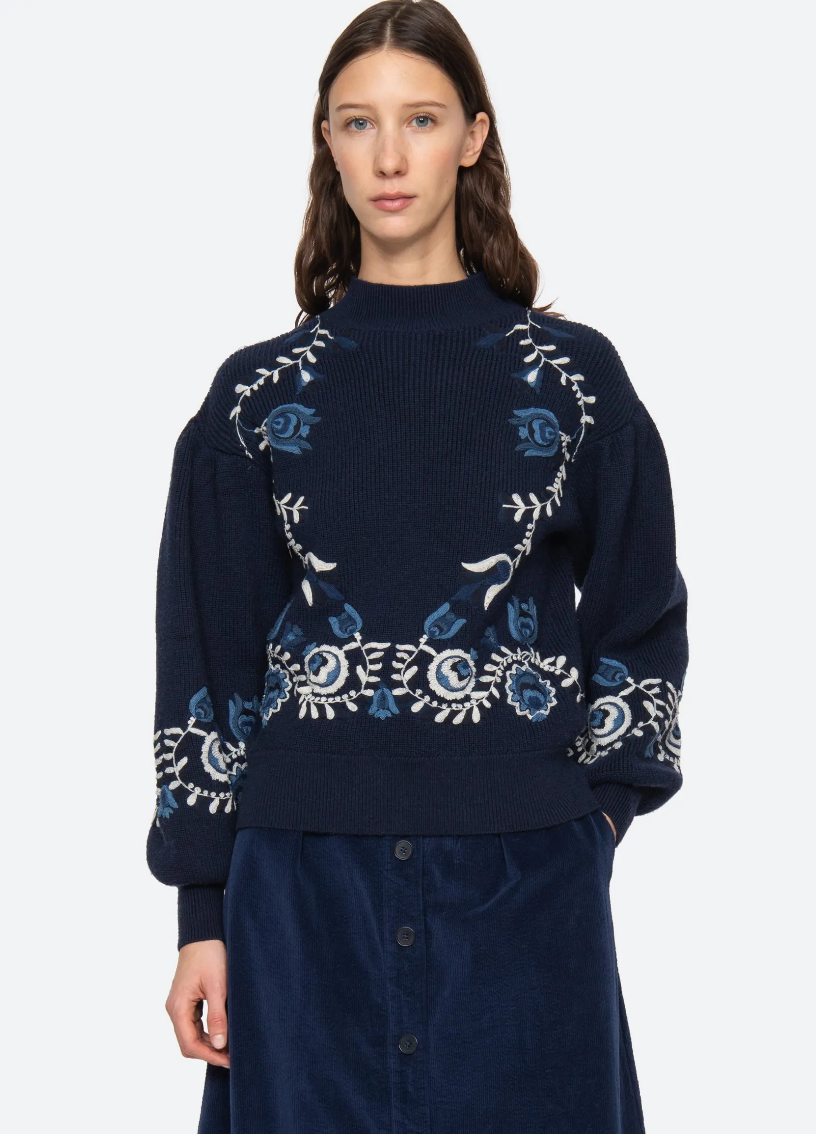Sweaters|Tops>Sea New York Inga Sweater Navy