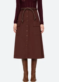 Bottoms>Sea New York Kerith Skirt Burgundy