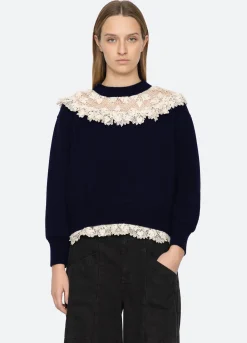 Tops|Sweaters>Sea New York Kristeen Sweater Navy