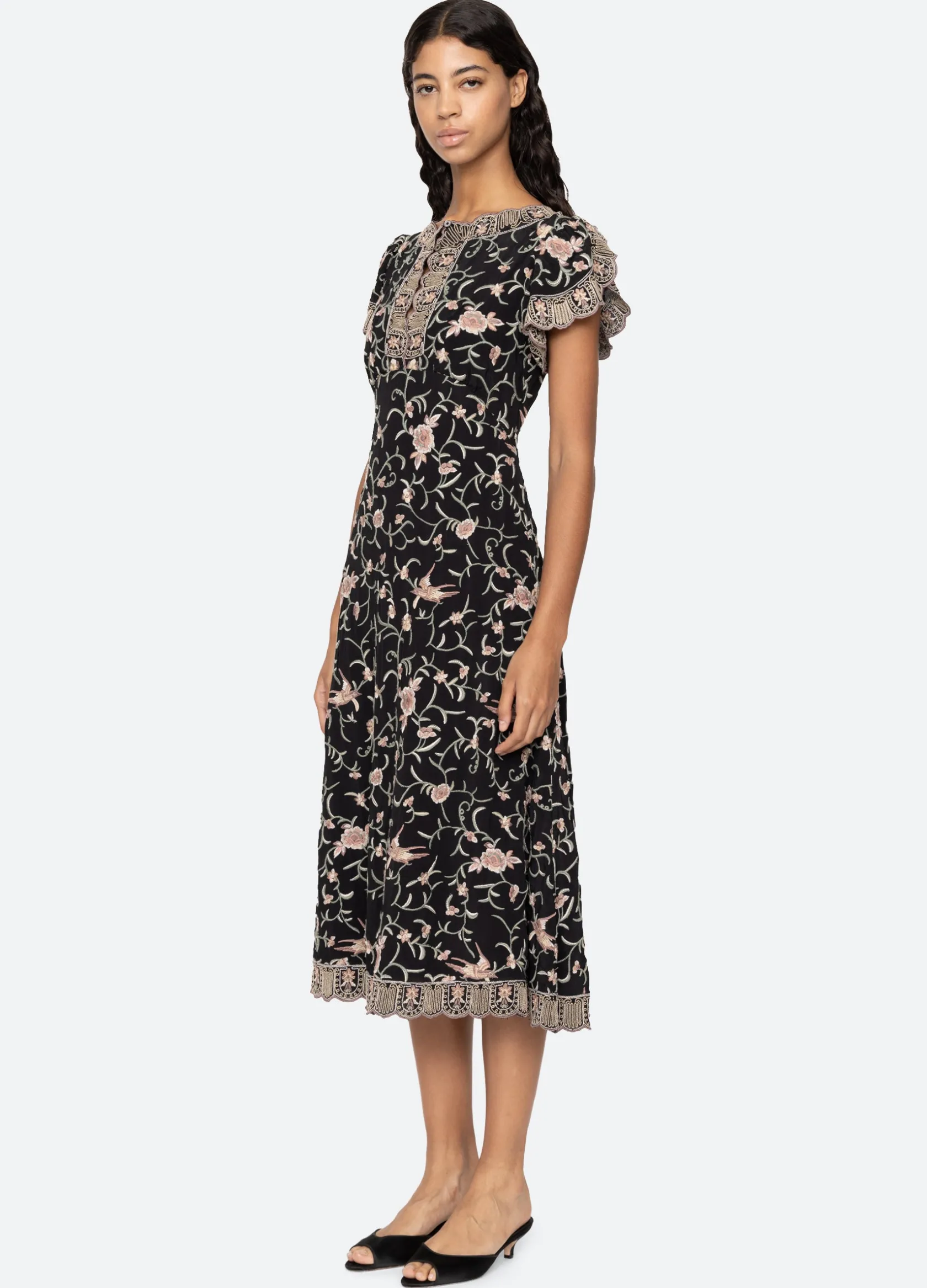 Dresses>Sea New York Lacey S/S Dress Black