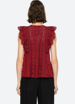 Tops>Sea New York Lainey Tank Red