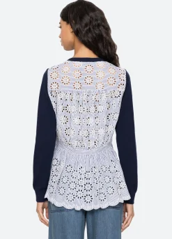 Sweaters|Tops>Sea New York Lennon Cardigan Navy