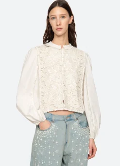 Tops>Sea New York Sabine Top Cream