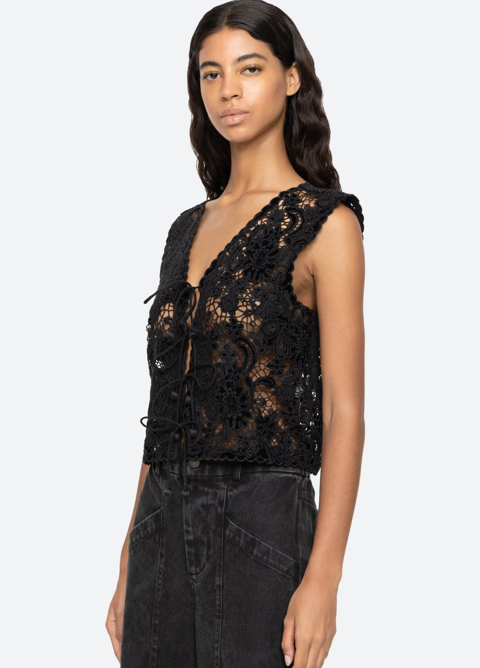 Tops>Sea New York Sabine Vest Black
