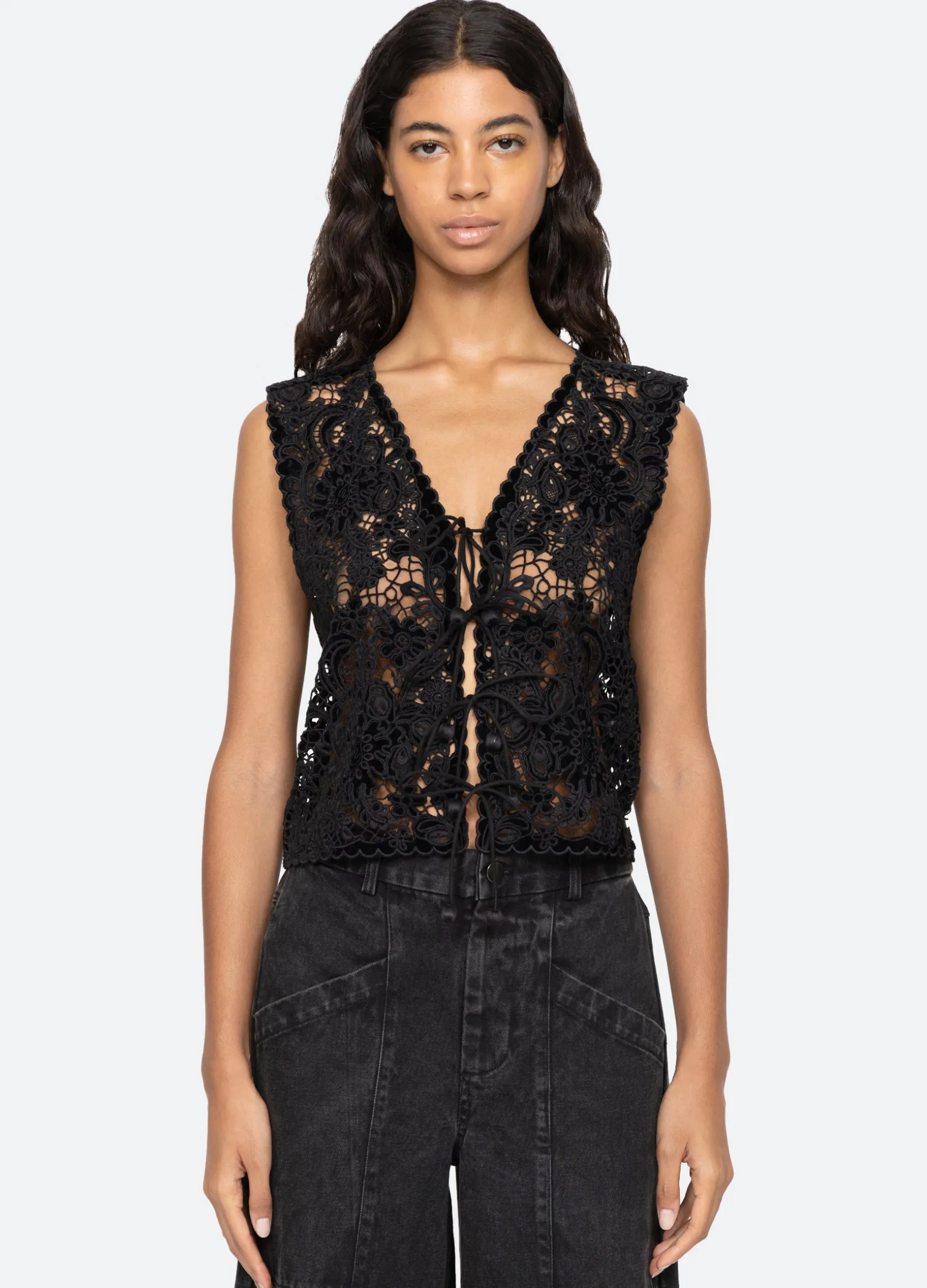 Tops>Sea New York Sabine Vest Black