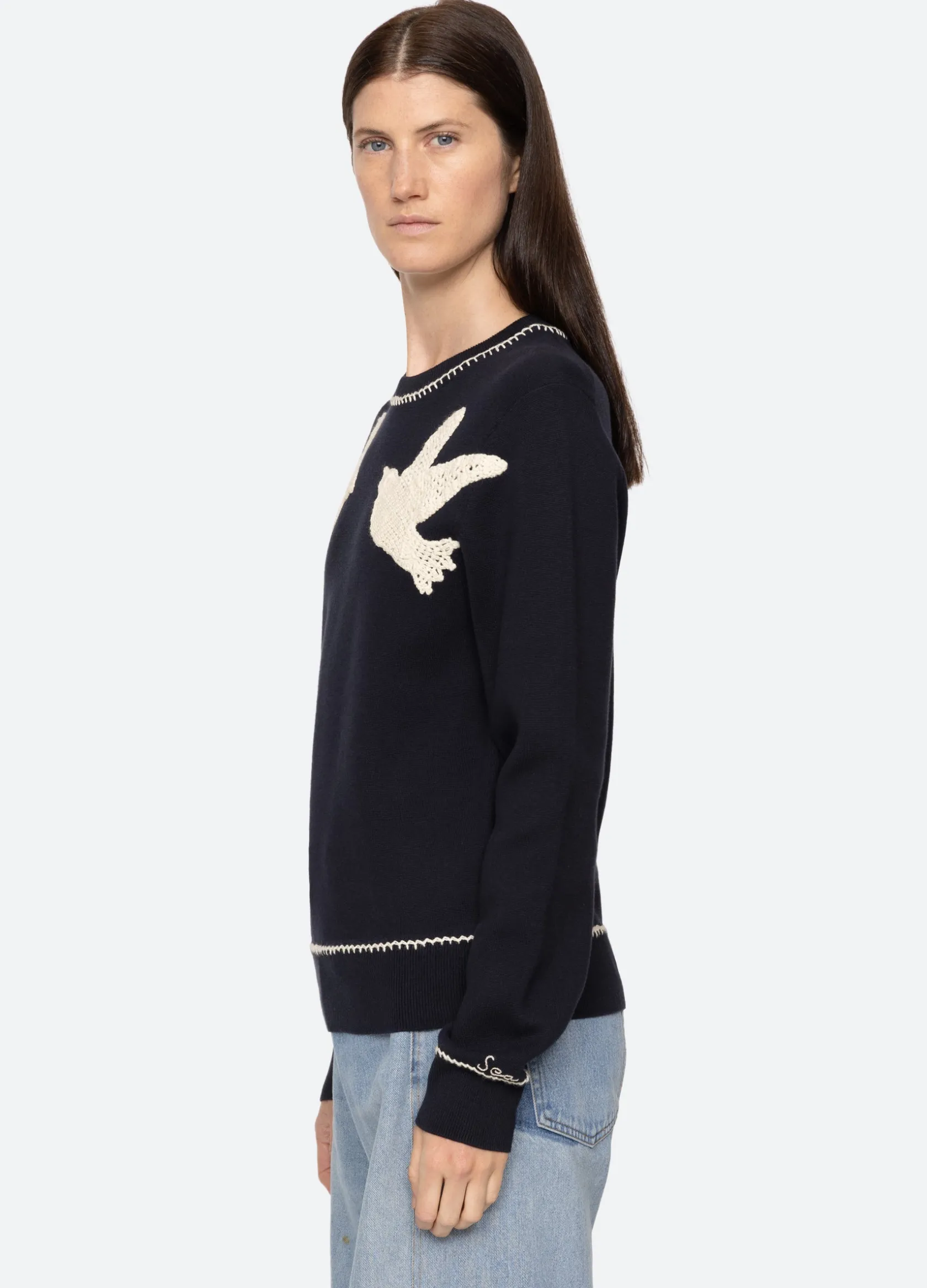 Sweaters|Tops>Sea New York Sally Sweater Navy