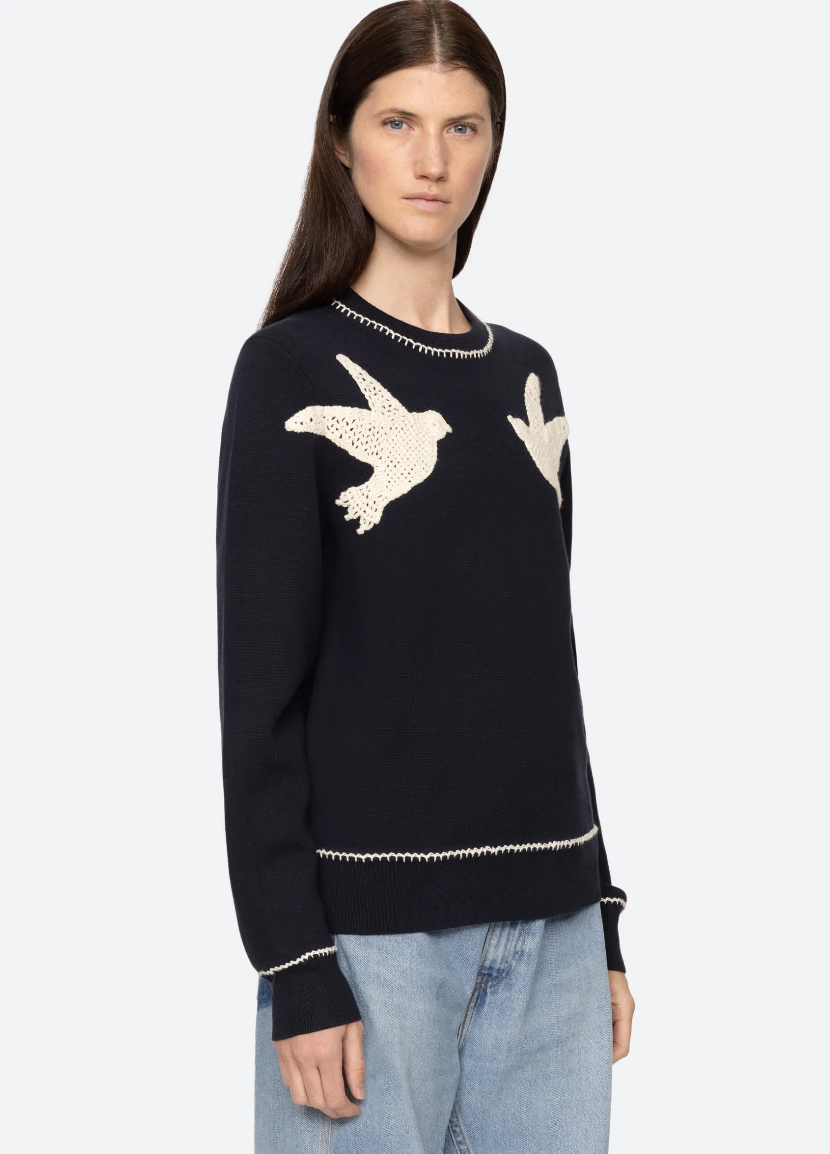 Sweaters|Tops>Sea New York Sally Sweater Navy