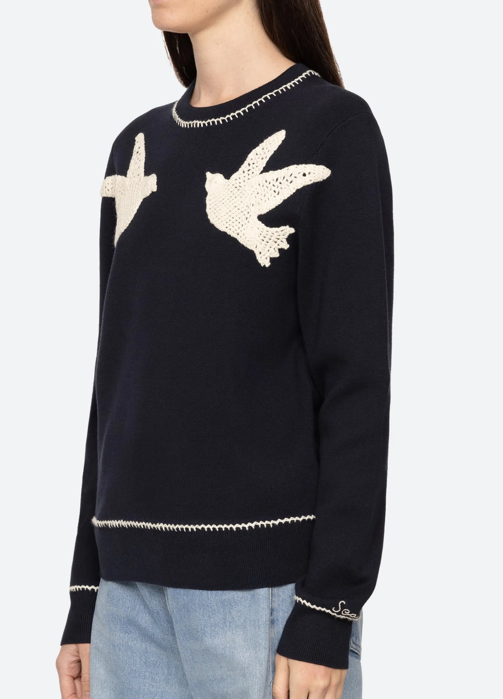 Sweaters|Tops>Sea New York Sally Sweater Navy