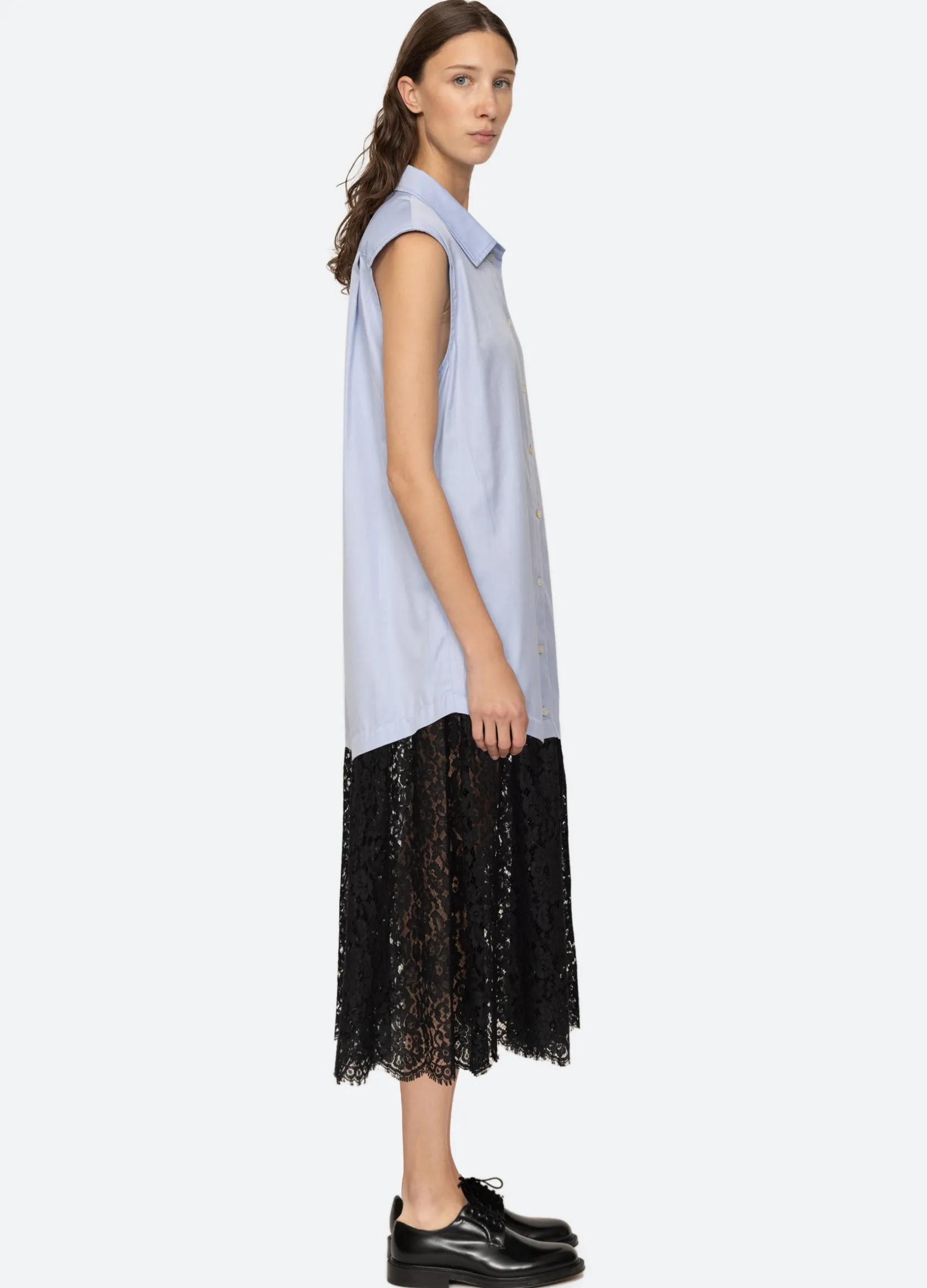 Dresses>Sea New York Suzy Combo Dress Blue