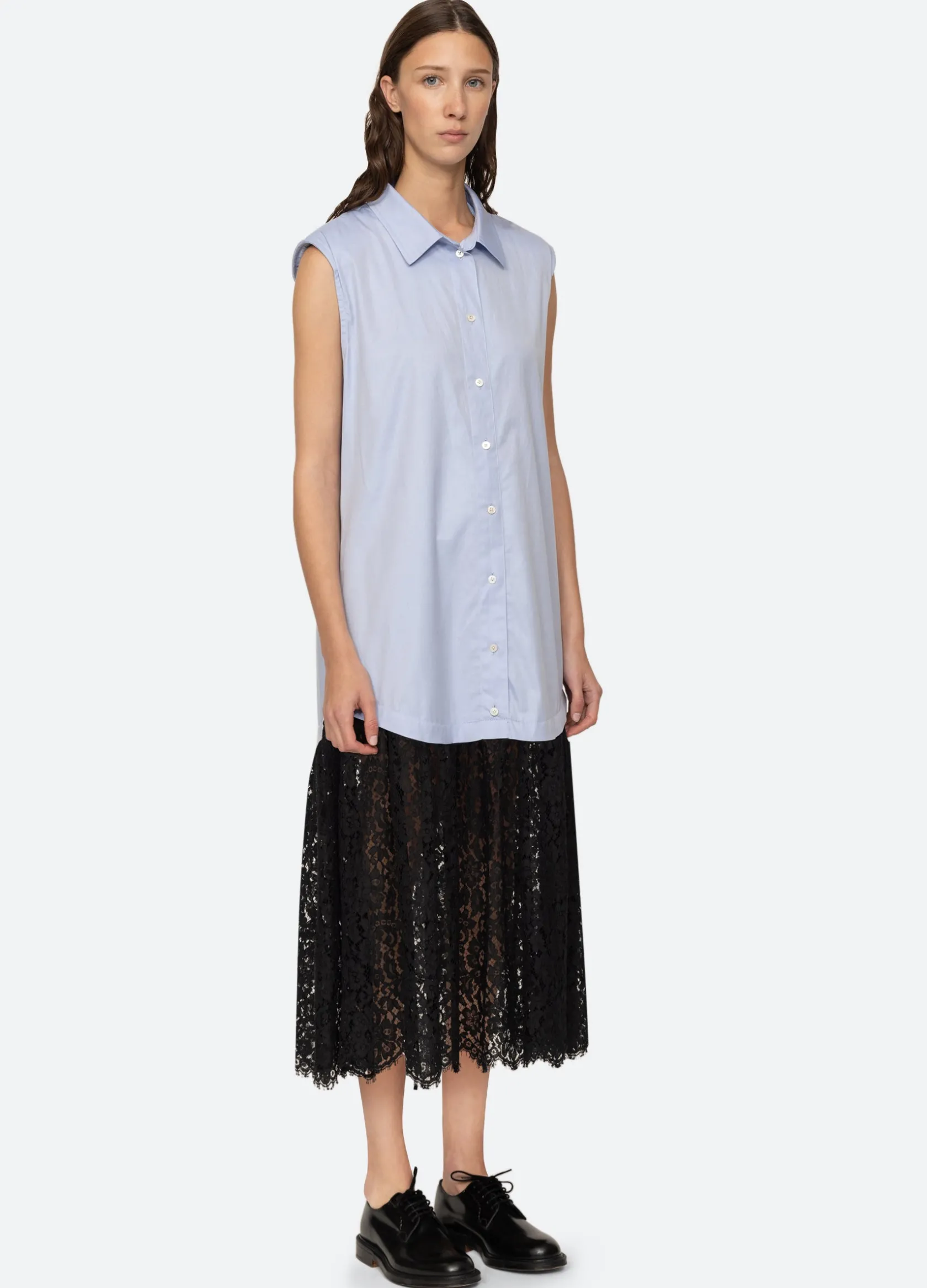 Dresses>Sea New York Suzy Combo Dress Blue