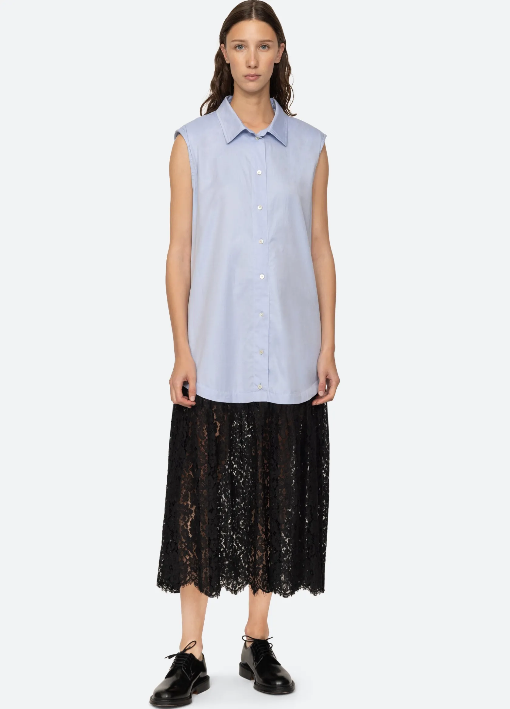 Dresses>Sea New York Suzy Combo Dress Blue